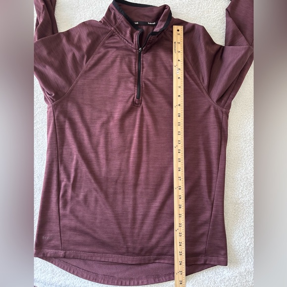 Burgundy Half-Zip Men’s Jacket - Picture 2 of 10